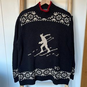 Ralph Lauren vintage linen blend ski sweater size XL